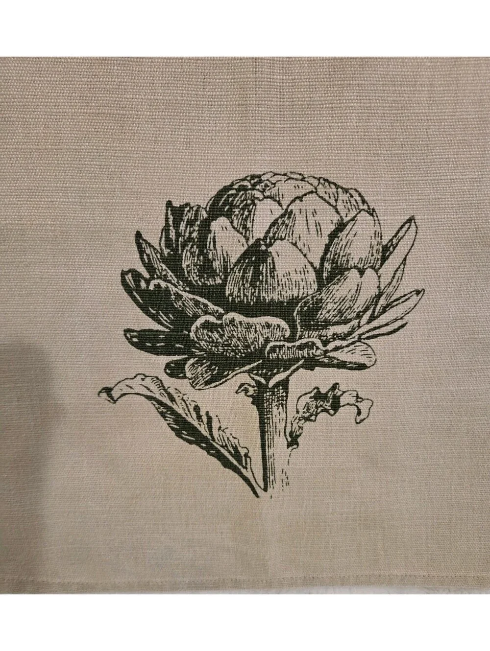 Williams Sonoma 100% Hemp Artichoke Kitchen Tea Towel Dishtowel